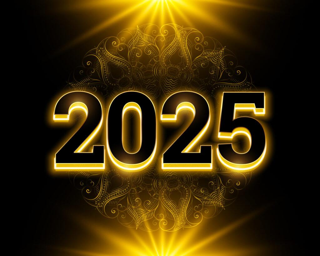 3d style 2025 new year festive background with text space